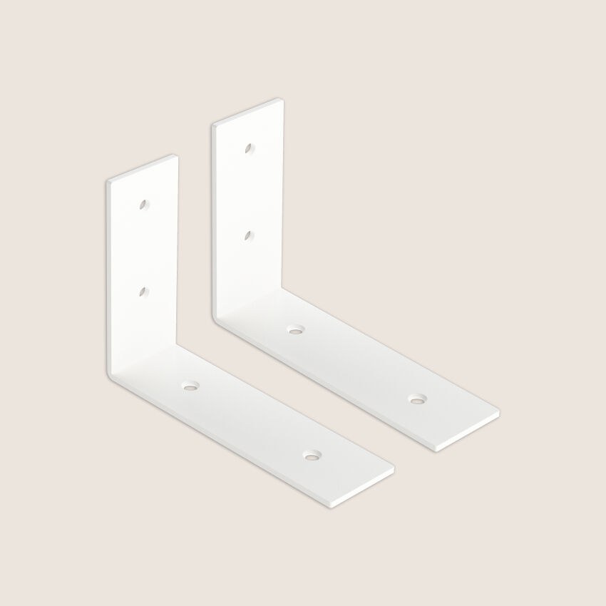 Brackets for shelves 140-100 metal white painted