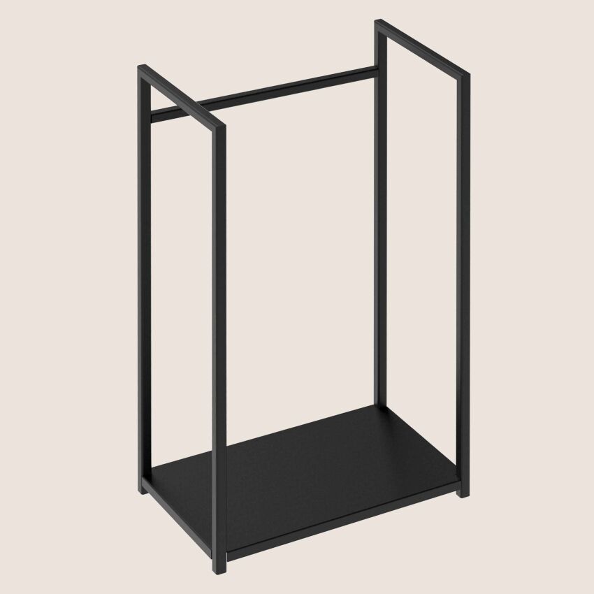 Holzregal für den Kamin FOGO 500 x 900 Metall schwarz