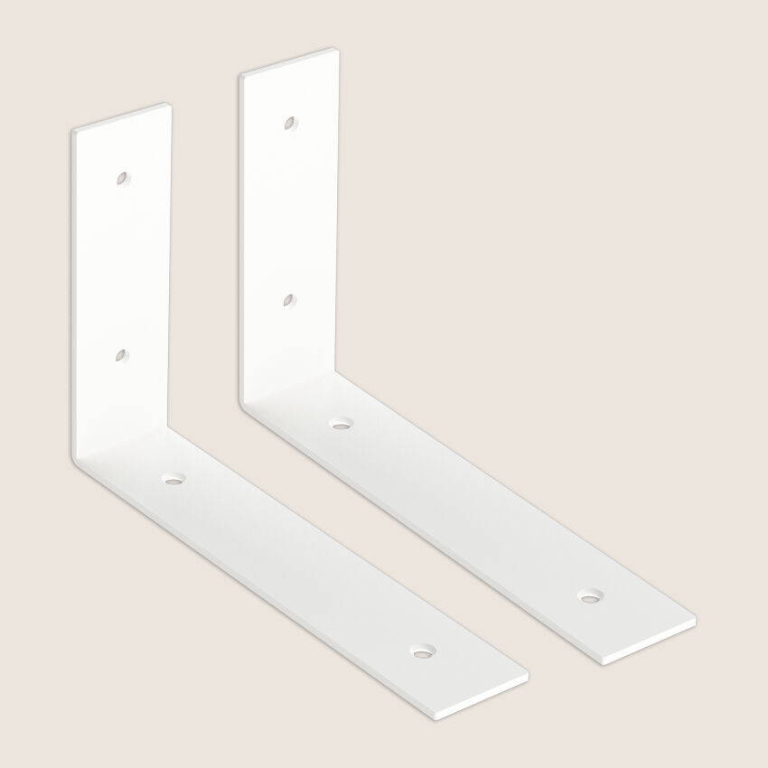 Brackets for shelves 200-130 made of metal, painted white