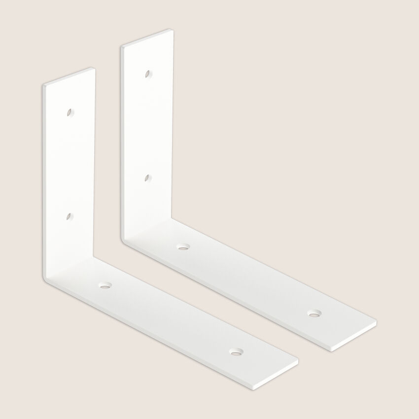 Brackets for shelves 170-130 metal white painted