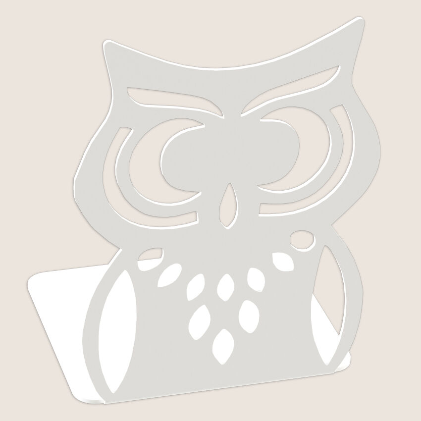 Bookend OWL 2 metal white