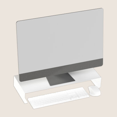 Podstawa pod monitor na biurko metalowa malowana biała