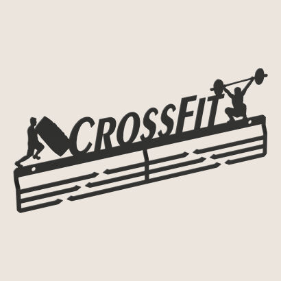 Wieszak na medale CROSSFIT z metalu czarny