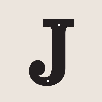 Litera metalowa J do numeru na dom wysokość 17 cm malowana czarna