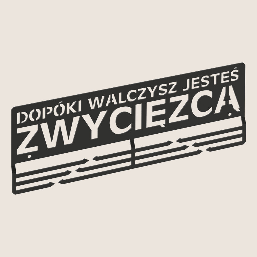 Wieszak na medale ZWYCIĘZCA HARD metalowy czarny