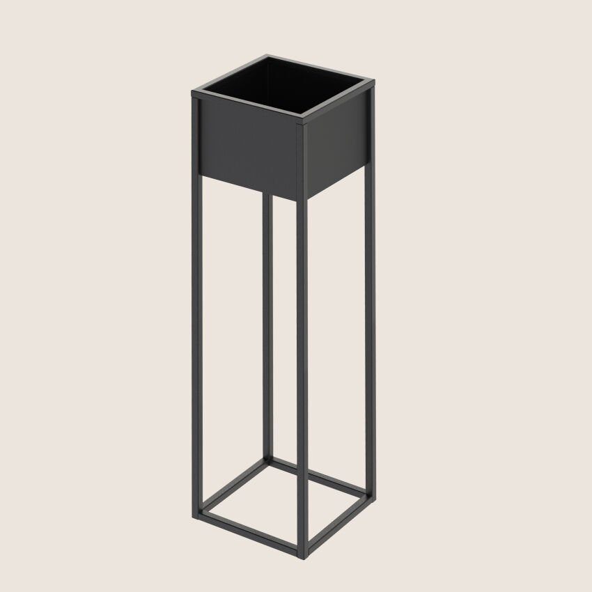 Metal flowerbed stand FIORI 235x235x900 black painted