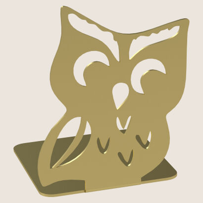 Bookend OWL 3 metal gold