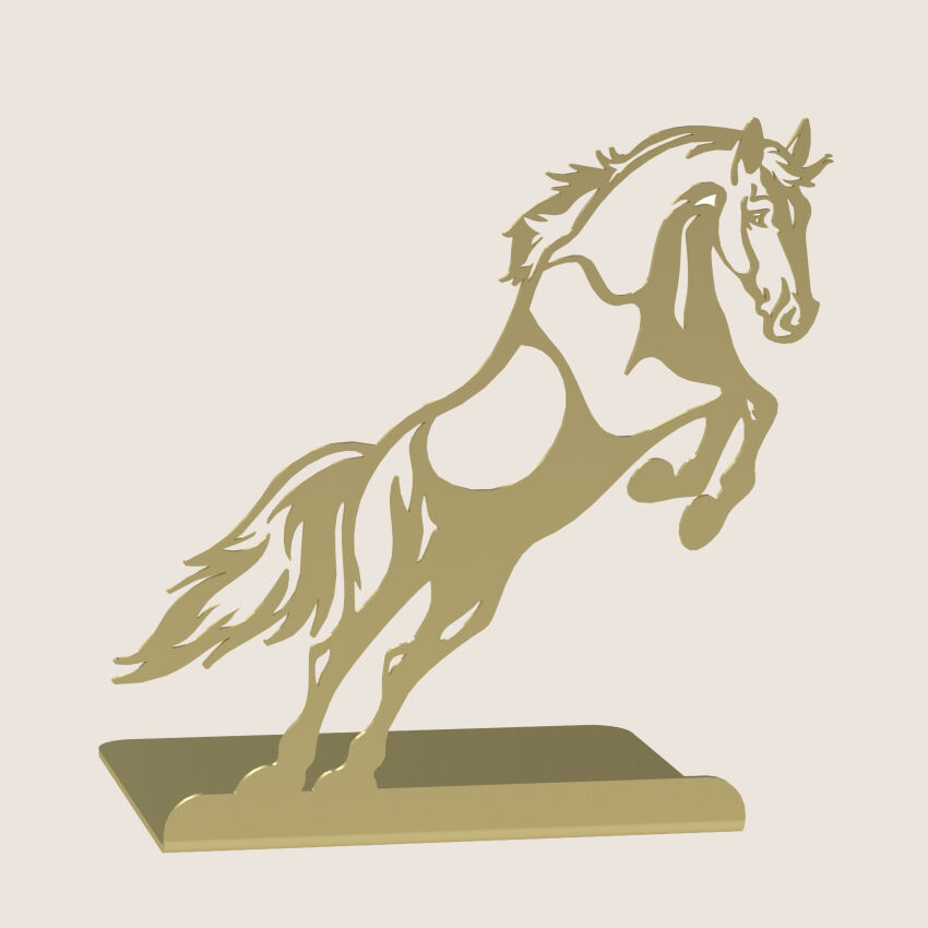 Bookend HORSE 1 metal painted gold