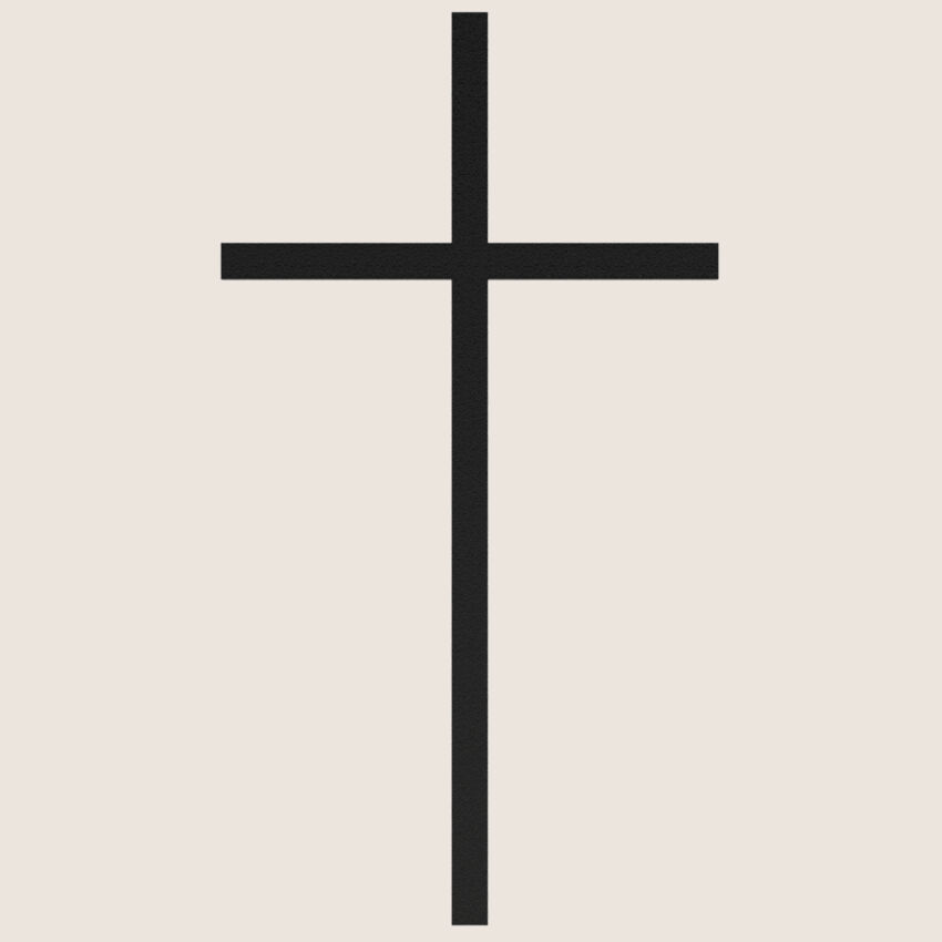 Wall cross SLIM 2 hanging metal black