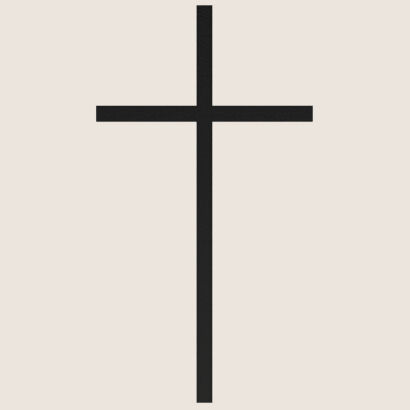 Krzyż na ścianę SLIM 2 wiszący metalowy czarny
