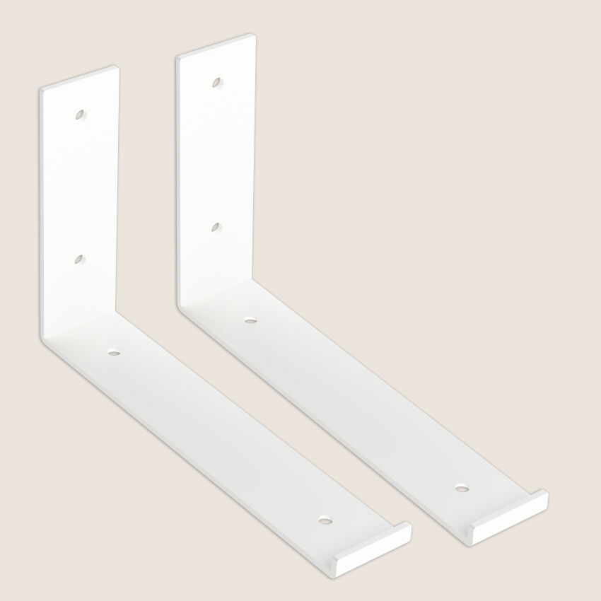 Brackets for the shelf L-200 painted white metal