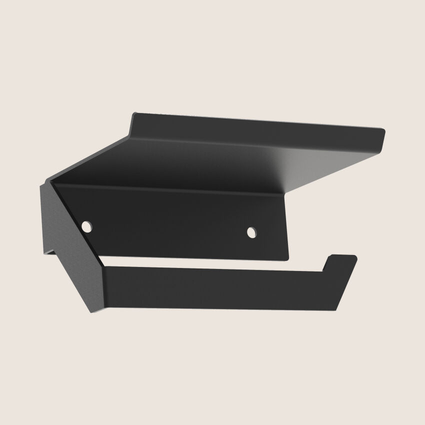 Toilet paper holder with shelf CLASS stainless steel painted black