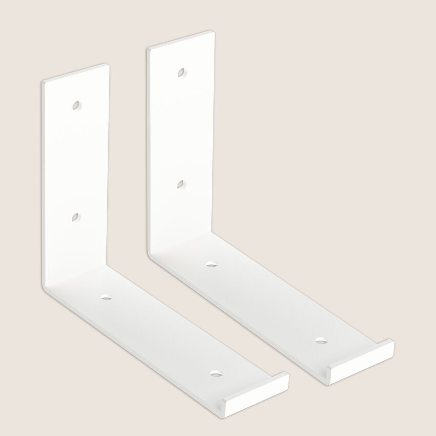 Brackets for the shelf L-140 metal white painted