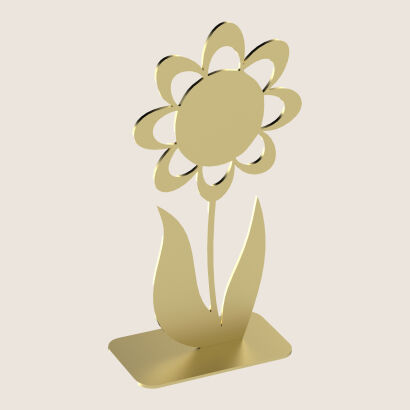 Ozdoba stojąca kwiat SŁONECZNIK z metalu złota
