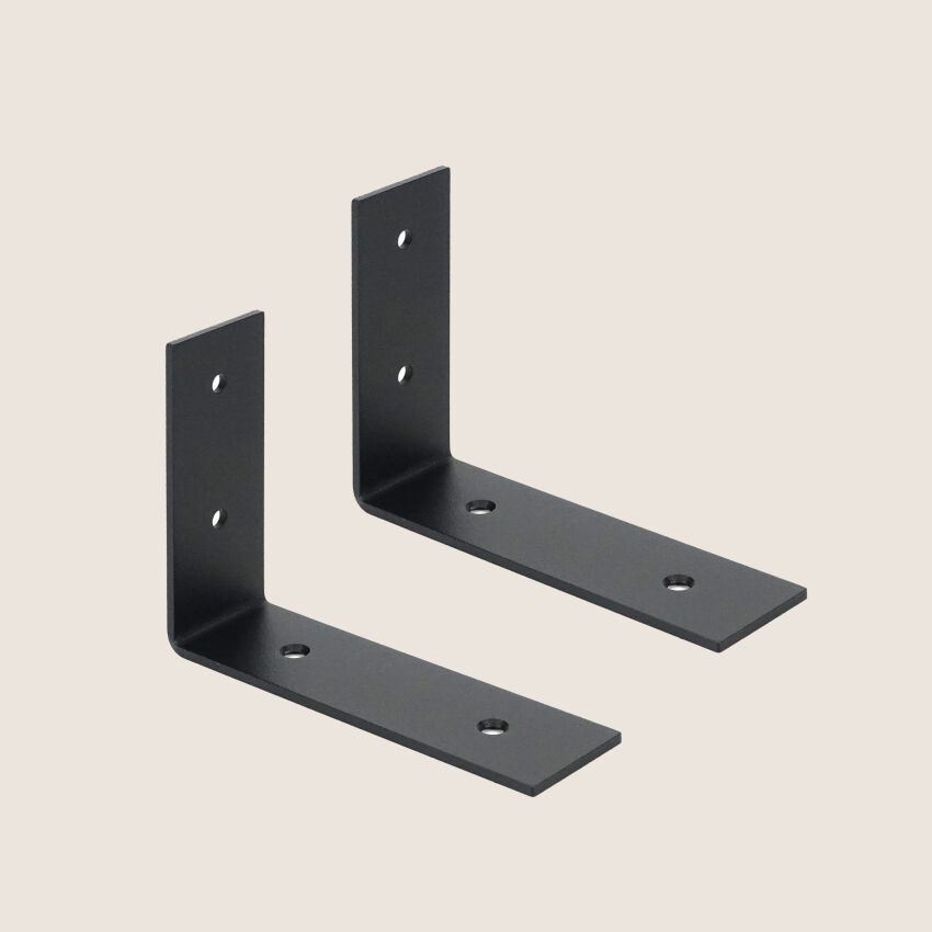 Brackets for shelf 140-100 painted black metal