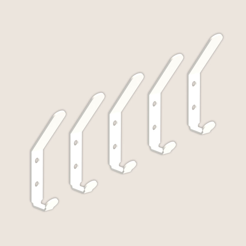 VOX double metal clothes hanger white - set of 5 pieces