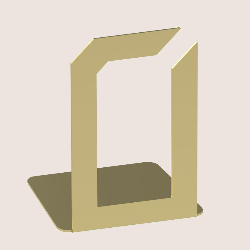 QUAD metal bookend painted gold